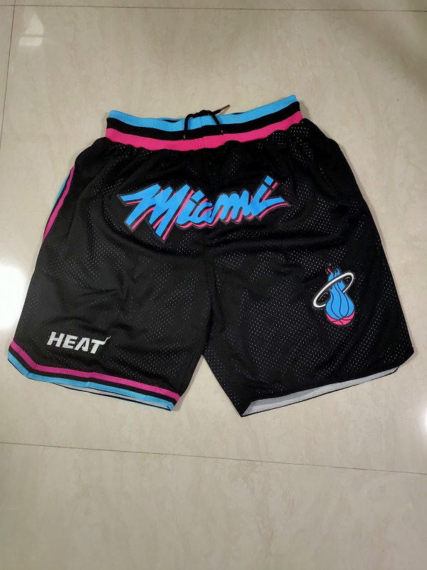 Men NBA 2021 Miami Heat Black Shorts 2->miami heat->NBA Jersey